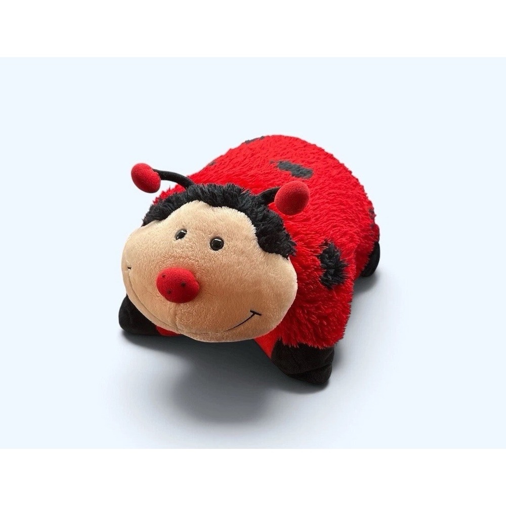 Retired Pillow Pet Ms. Ladybug 18" Red Black Soft Stuffed Plush Animal Pets